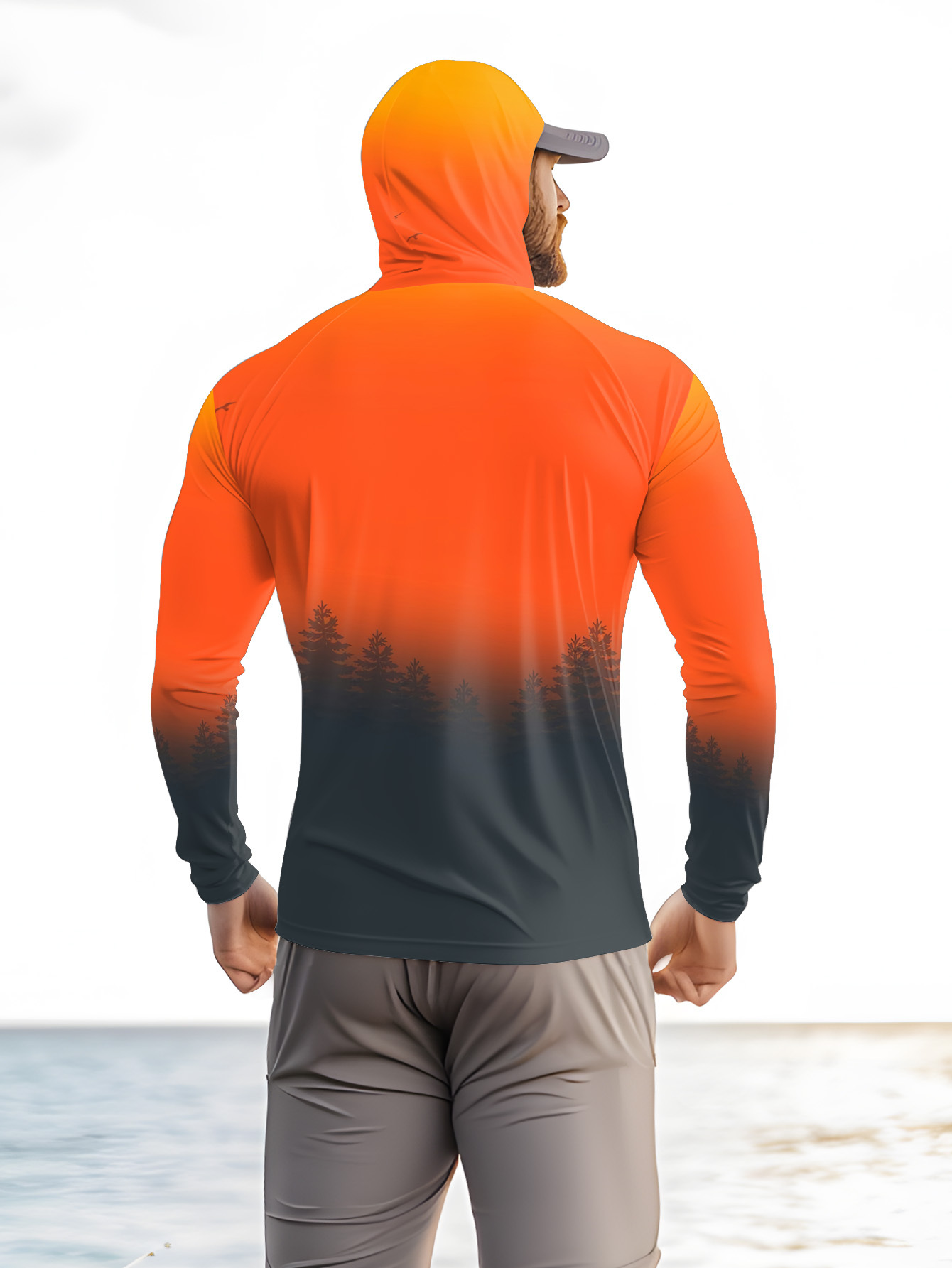 Men's Gradient Forest Printed  - Fishing Hoodie recension och pris