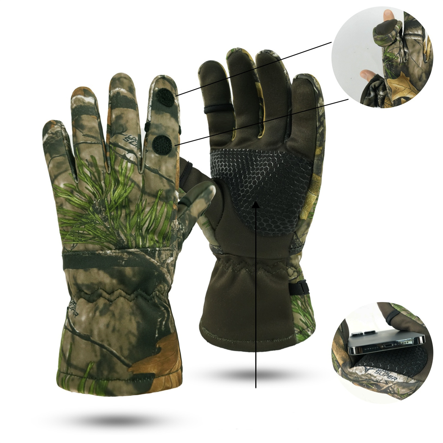 Outdoor Bionic Hunting Camoufl - Fishing Gloves recension och pris